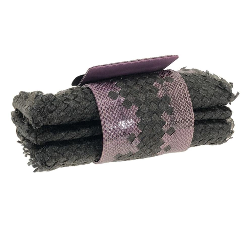 Bottega Veneta Ayers Handbag Python Chemical Fibe… - image 4